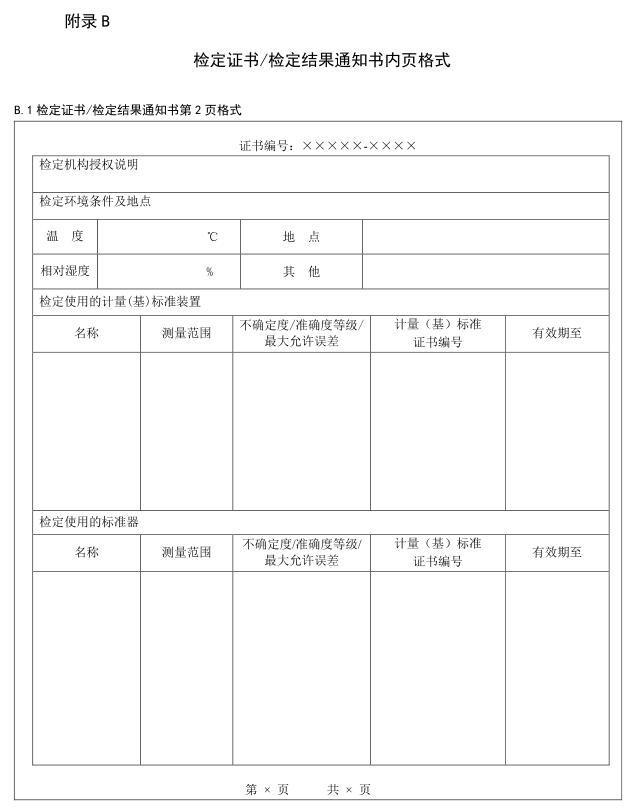 硫化氫氣體報(bào)警器檢定證書(shū)表